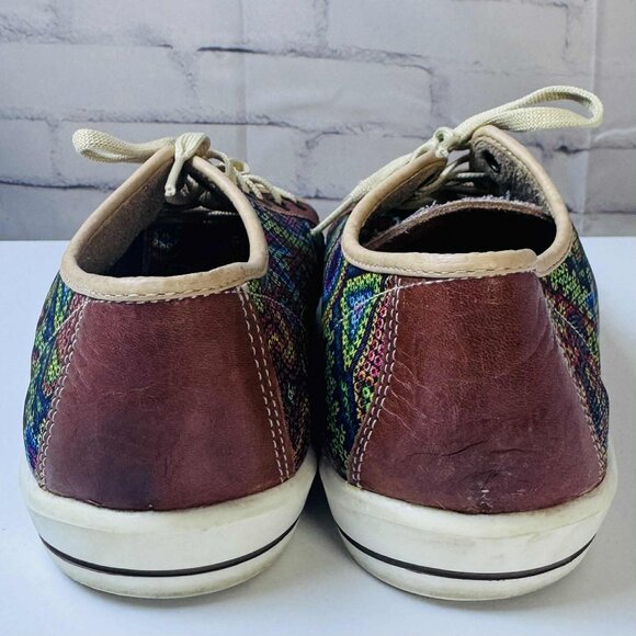 Colorful Mandala Boho Sneakers – Handmade Mexican Style – Women's Size ~8 - Picture 6 of 8